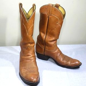 Vintage Tony Lama 5084 Cognac Men’s Brown Leather Cowboy Western Boots Size 6